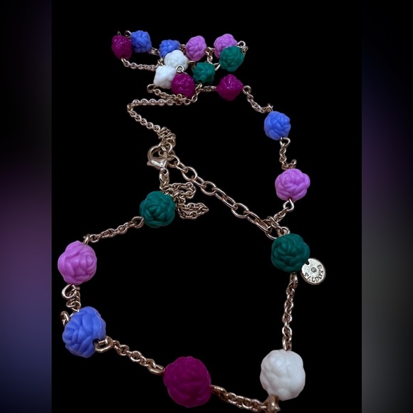 Talbots Carved Flower Jewelry Set NWOT 2 Necklaces + Earrings Gift Spring Look - Picture 5 of 8